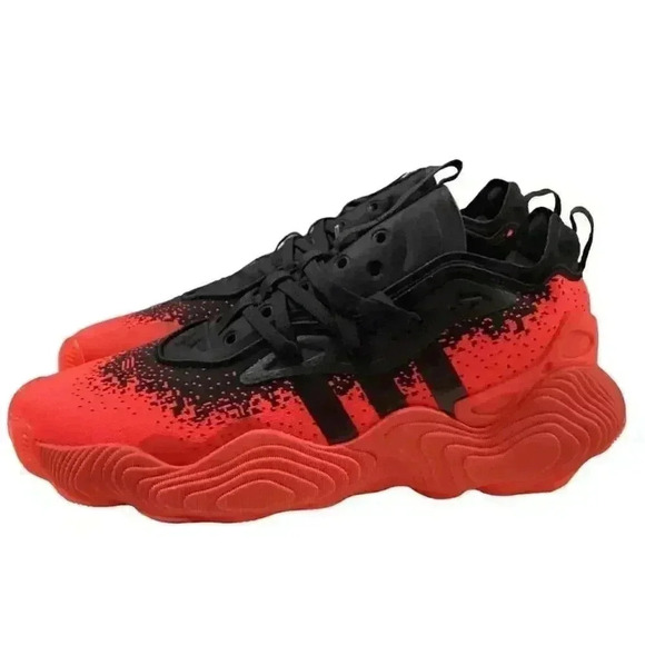 Adidas Basketball Shoes Black Red Mens Size 11.5 Trae Young 3 Sneakers NEW